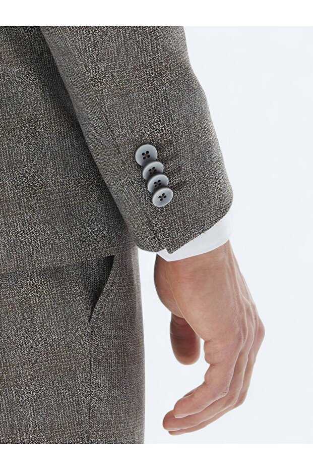 Gri Mikro Modern Fit Takım Elbise - 6