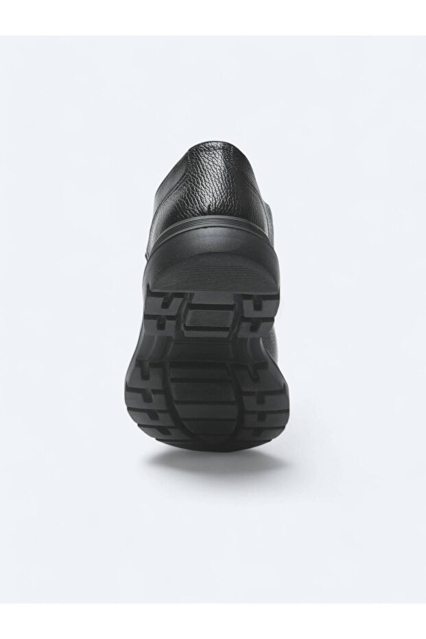Siyah Deri Smart Casual Ayakkabı - 4