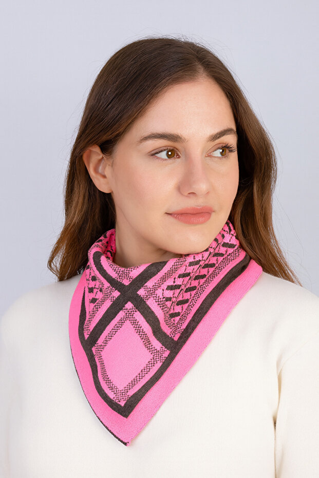 Desenli Triko Fular - 2