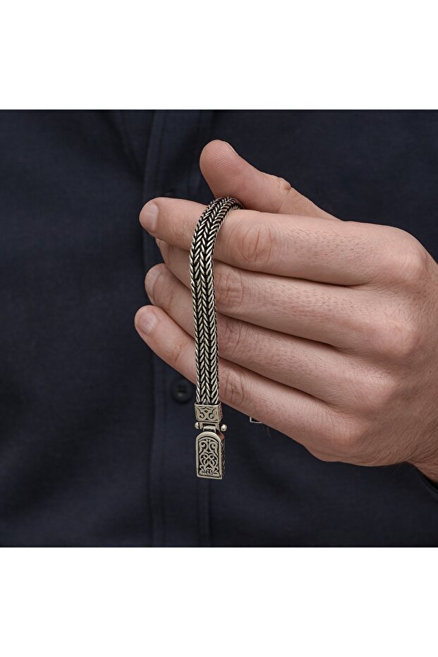 Cihan Modeli 925 Gümüş Bileklik Künye - 3