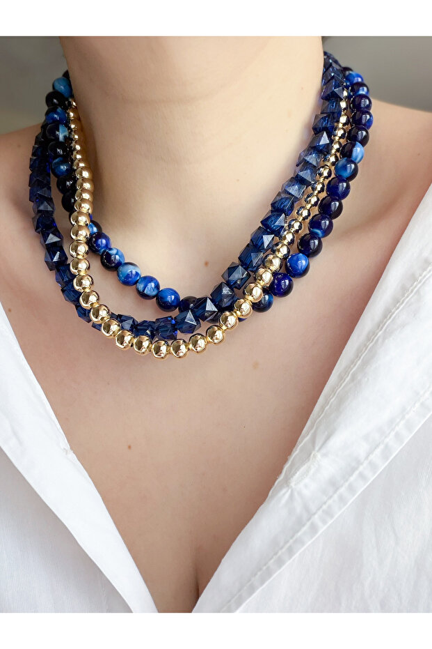 BONCUK-TOPÇUK 3LÜ KOLYE - 1