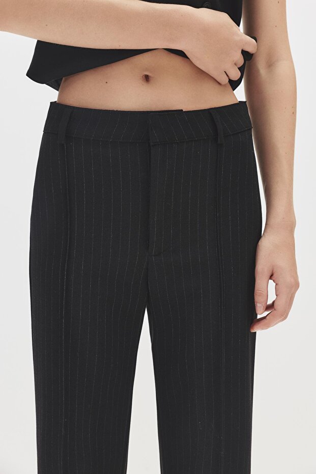Nervürlü kumaş pantolon - 4