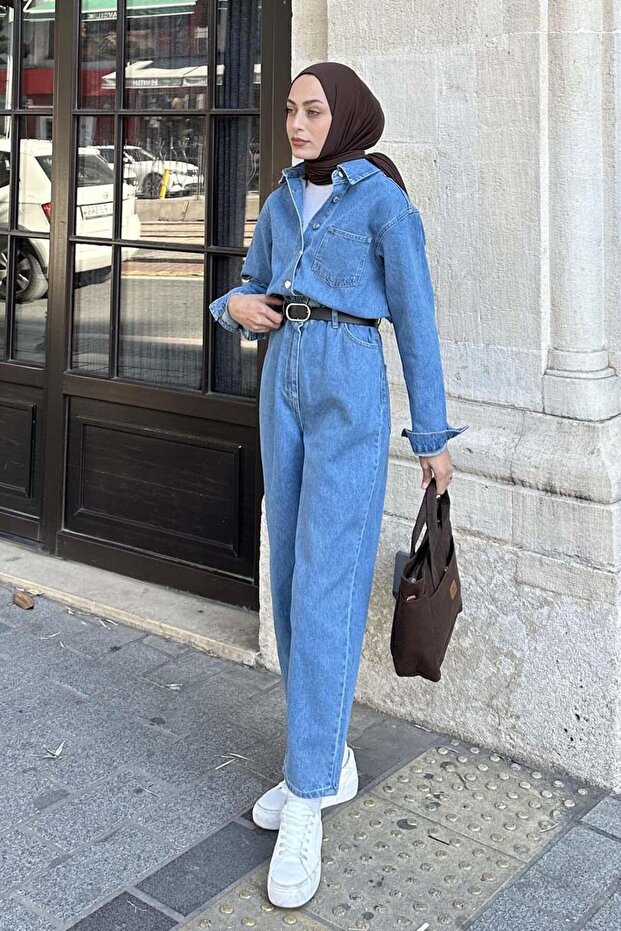 Tek Cep Kot Tulum Mavi - 4