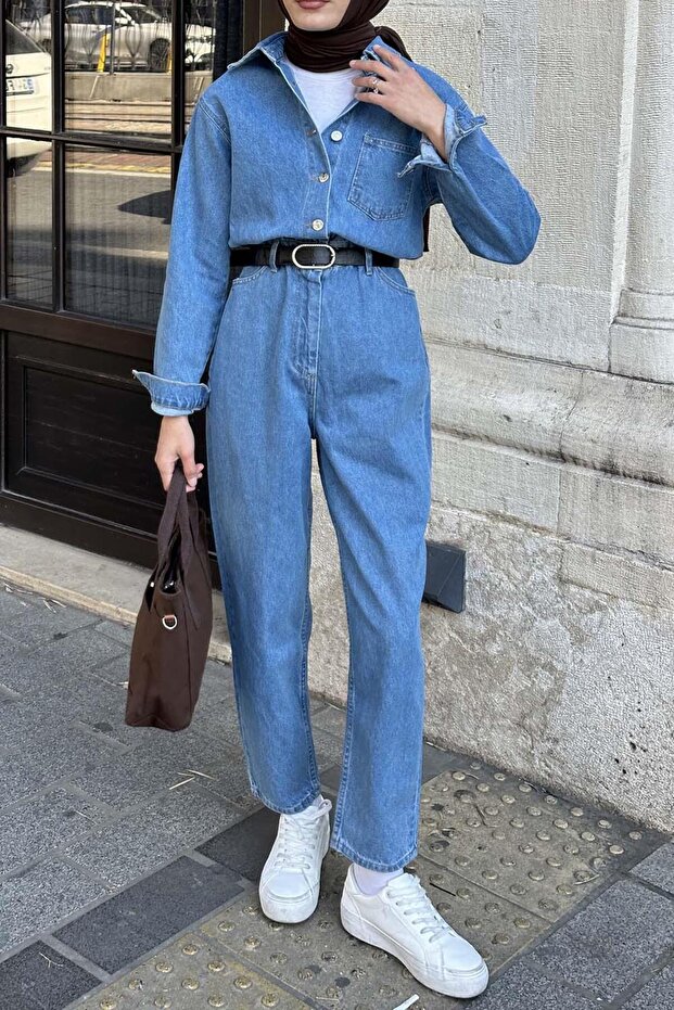 Tek Cep Kot Tulum Mavi - 3