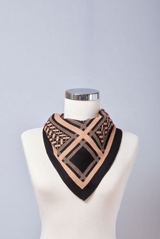 Desenli Triko Fular - 2