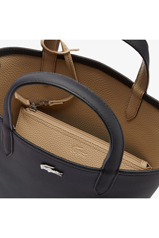 Anna Kadın Çift Taraflı Siyah Omuz Çantası - 7