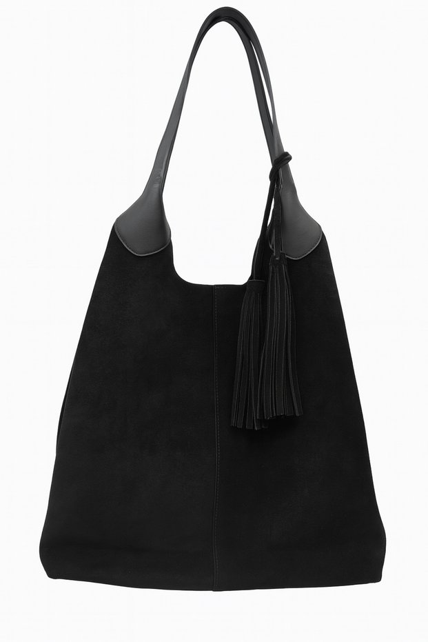 Genuine Leather Black Shoulder Bag