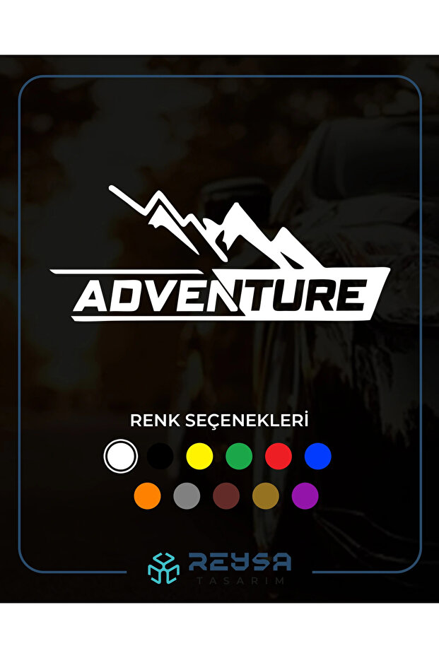 Adventure 4X4 Car Sticker 17X17 cm White