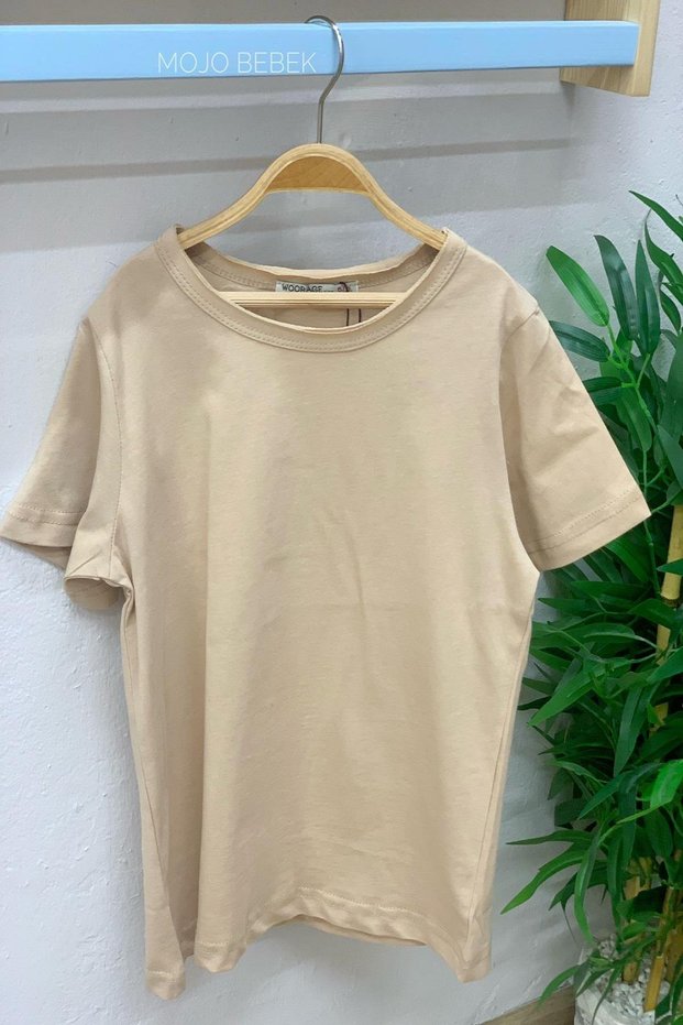 Unisex Children's Basic Short Sleeve T-Shirt 5203 Beige
