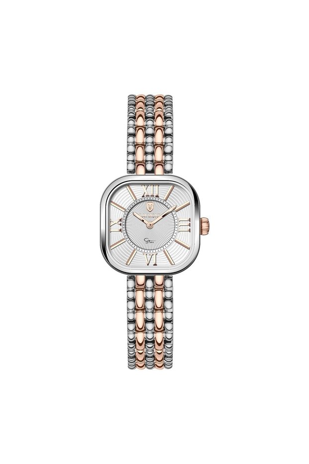 Rym-211503 Retro Square Steel Women's Watch - 2 Years Warranty Ipr-White
