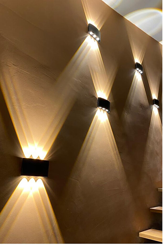 Led Aplik Aydınlatma Çift Taraflı Led Dekoratif Duvar Aplik Suya Ve Toza Karşı Dayanıklı - 7