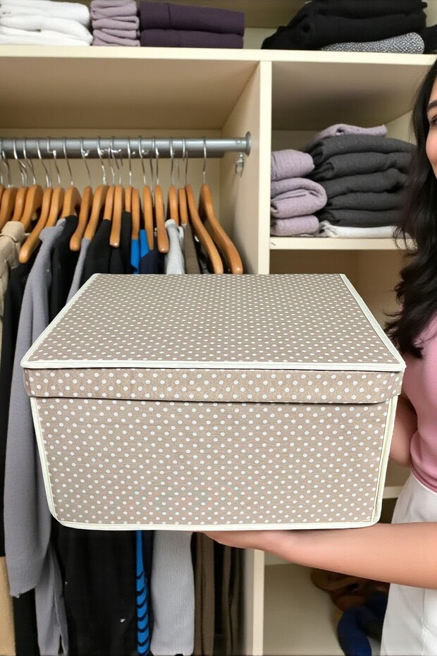 MAXİ ÇOK AMAÇLI SAKLAMA KUTUSU,KUTU HURÇ,HURÇ,OYUNCAK KUTUSU,SAKLAMA KUTUSU 40X50X30 - 1