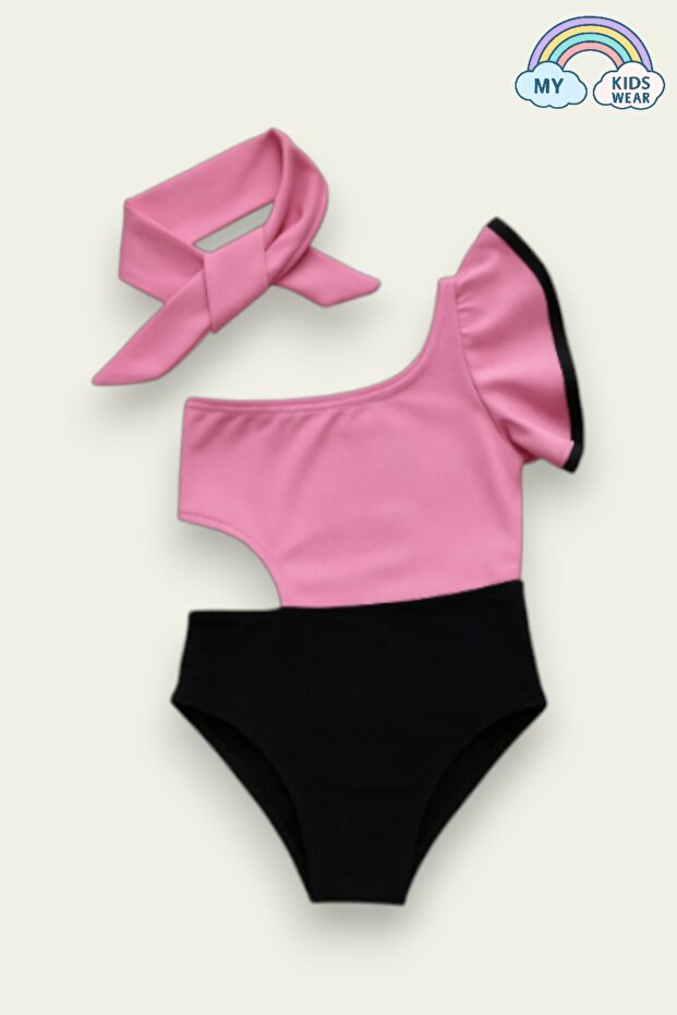 Decollite Modeled Girl's Swimsuit