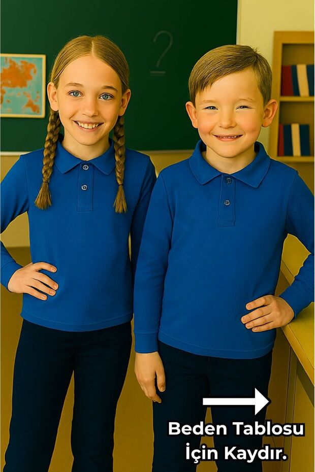 Long Sleeve School Uniform Sweet T-Shirt Unisex 1Pc