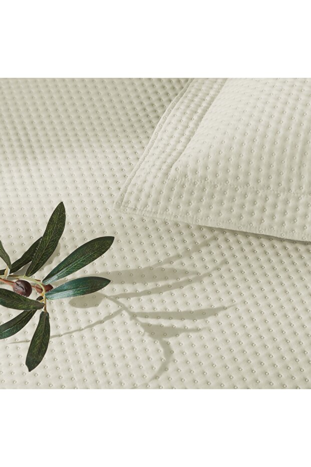 Mist Çift Kişilik Yatak Örtüsü Seti Kum - 2