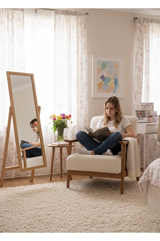 Bats Masif Tekli Koltuk Ahşap Berjer - 1