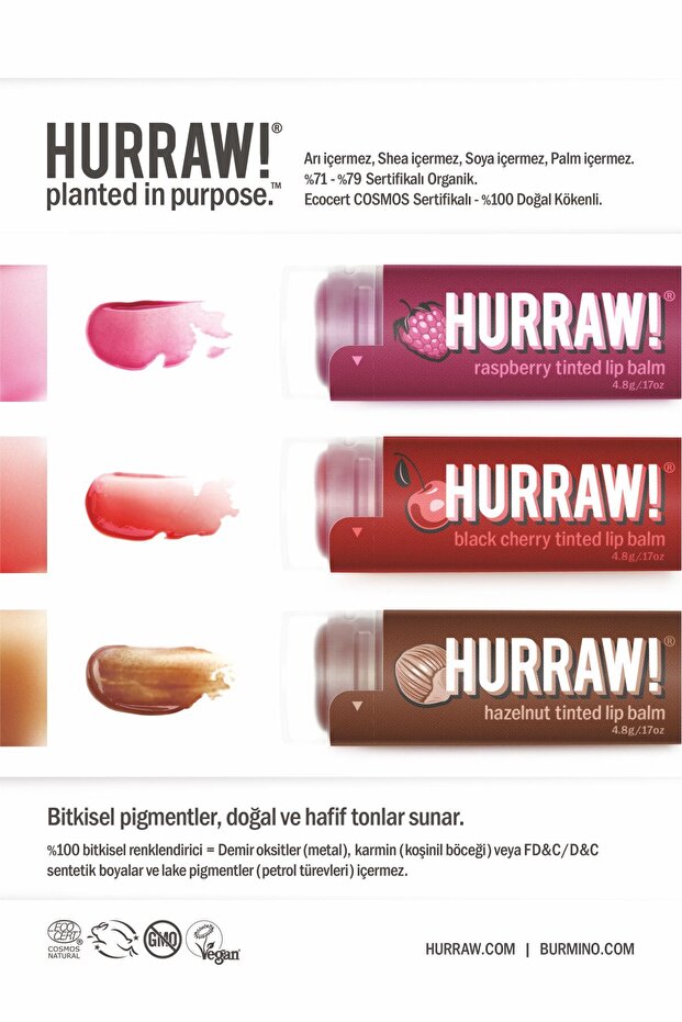 Raspberry Tinted Lip Balm - Ahududu - 3
