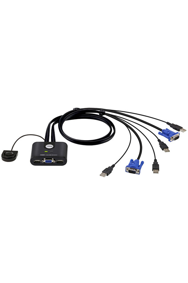 Kvm Auto Switch Aten Cs22u 2 Port Usb Vga Kvm Switch - 6