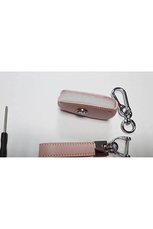 Key Case Leather Pink for BMW E90 E60 E70 E87 E30 E34 E36 E38 E39 E46 - 6