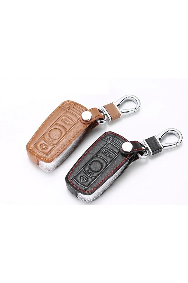 Кафяв кожен калъф за ключ BMW E90 E60 E70 E87 E30 E34 E36 E38 E39 E46 - 4