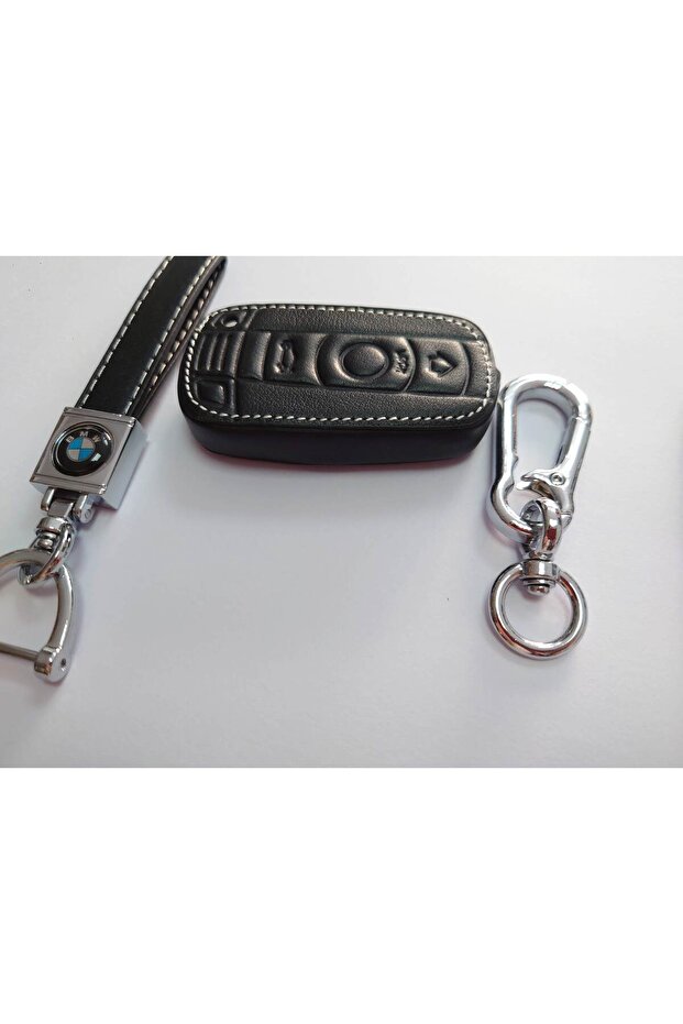 Δερμάτινο κάλυμμα κλειδιού Μαύρο BMW E90 E60 E70 E87 E30 E34 E36 E38 E39 E46 - 7
