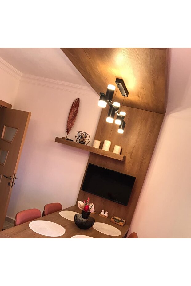 5036-7as Sarkıt Avize Mat Siyah - 5