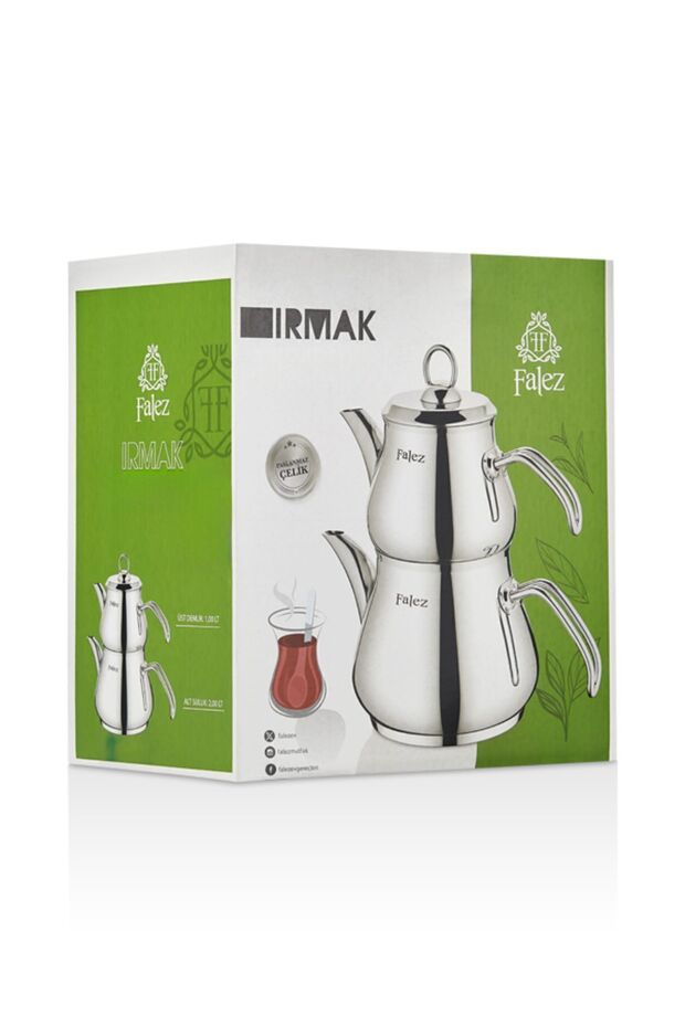 Irmak Çelik Sap Orta Boy Çelik Çaydanlık Takımı - 7