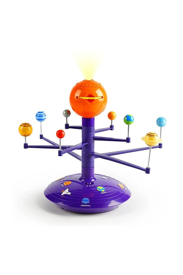 Solar System educational game with Science Can projector, multicolored