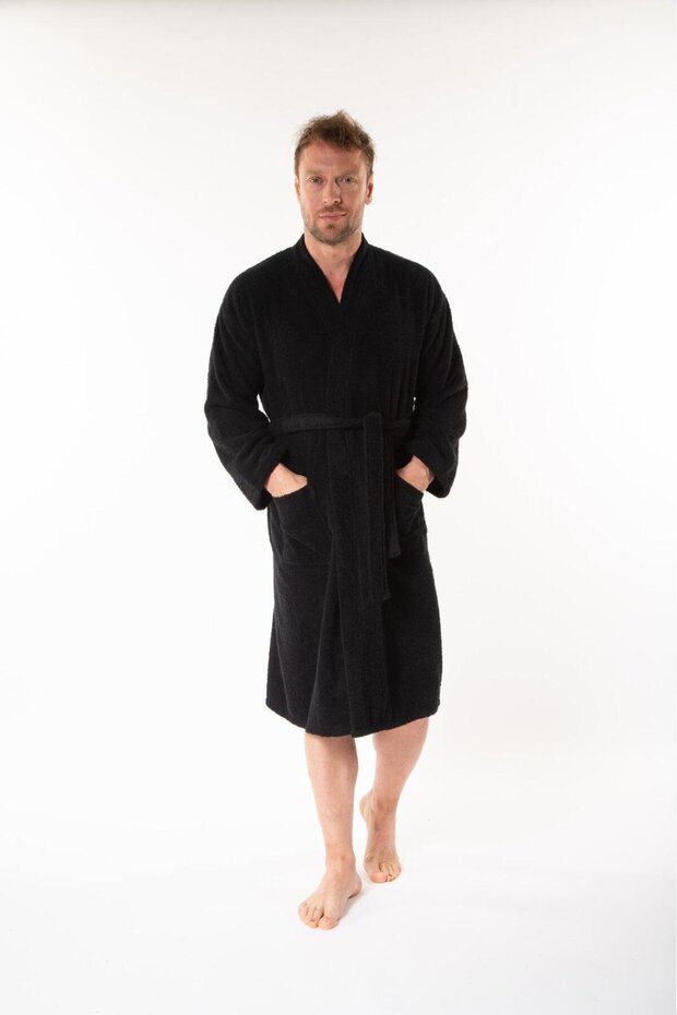 SOFT KİMONO YAKA BORNOZ - 4