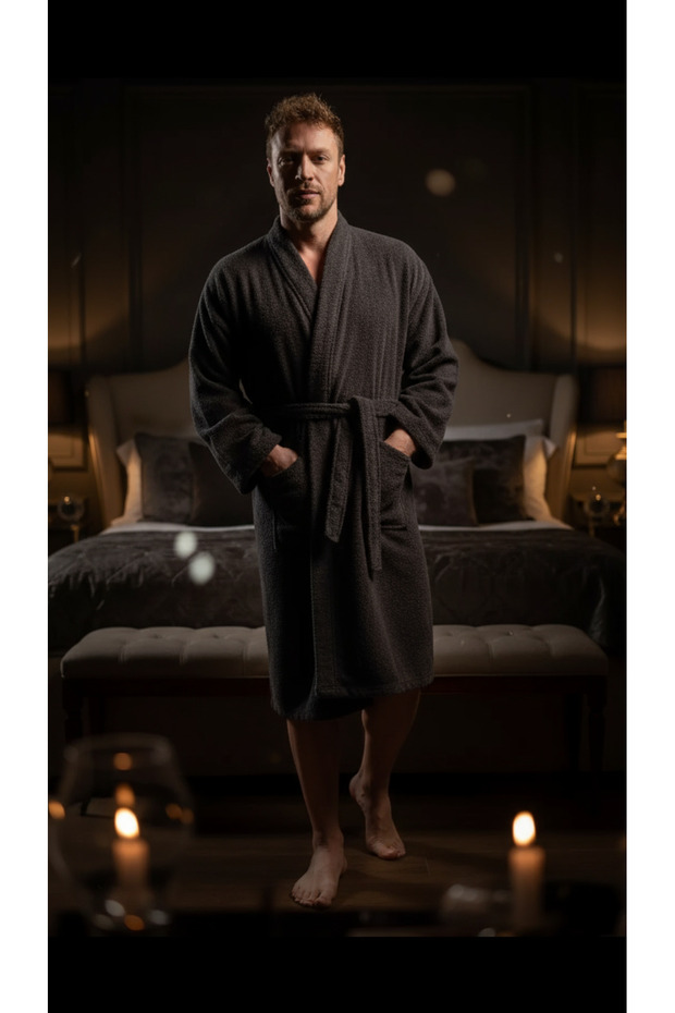 SOFT KİMONO YAKA BORNOZ - 3