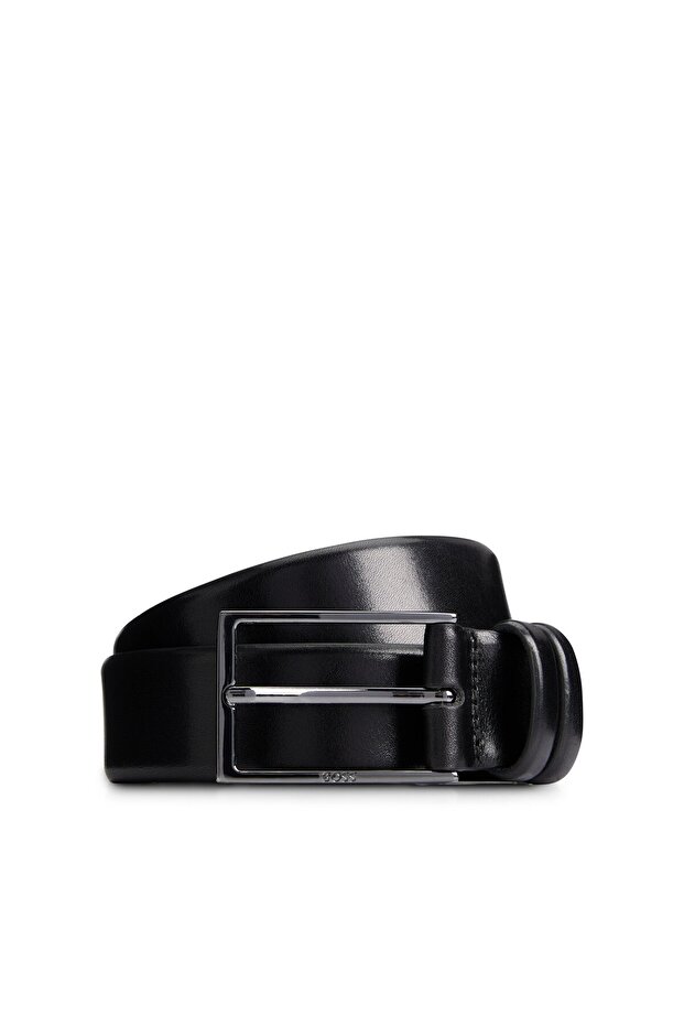 Gunmetal donanımlı bitkisel tabaklanmış deri kemer - 1