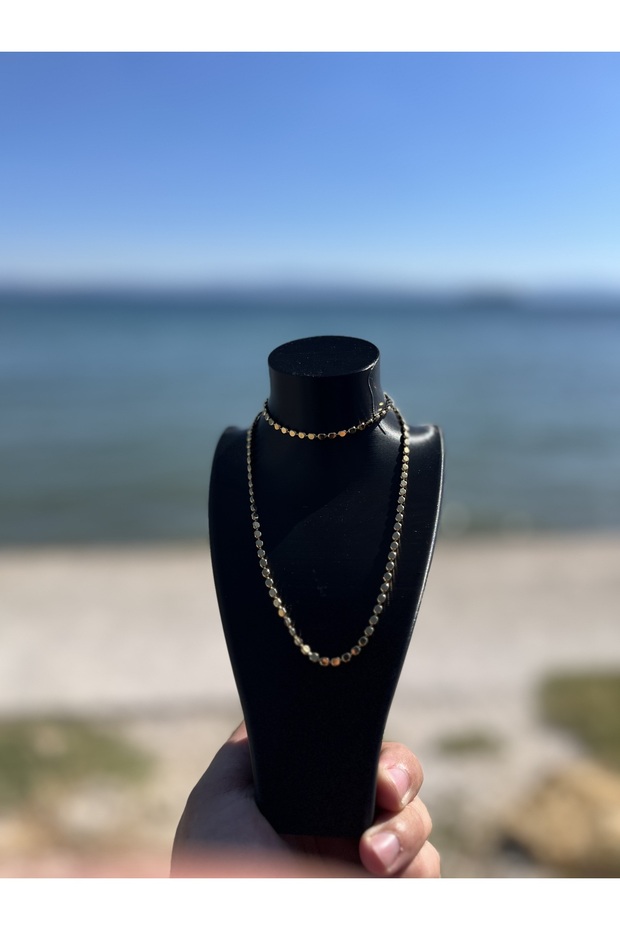 Gold Twisted Steel Necklace