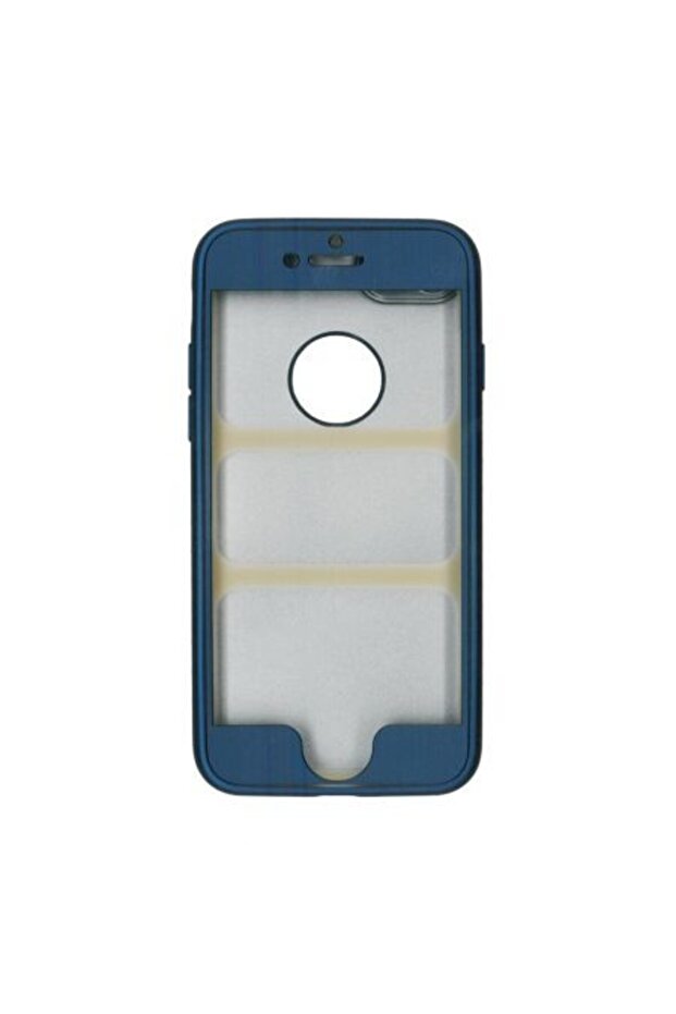 iPhone 6 Plus Full Silicone 360 Blue Case + Screen Protector - 3