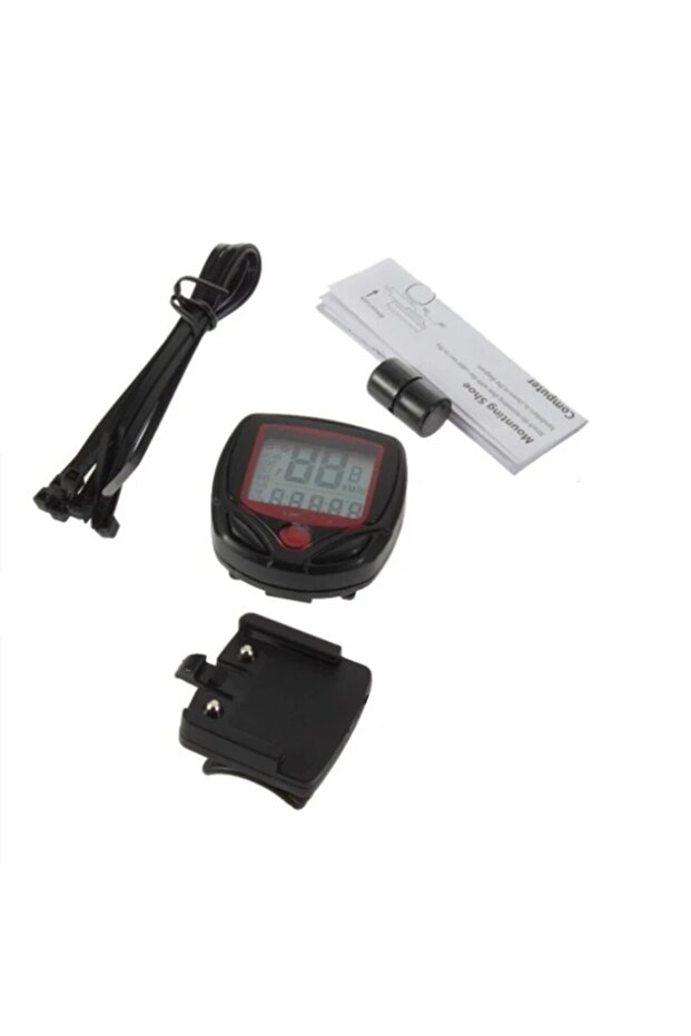 Digital bicycle odometer, 13 functions, LCD display, CR2032 battery - 10