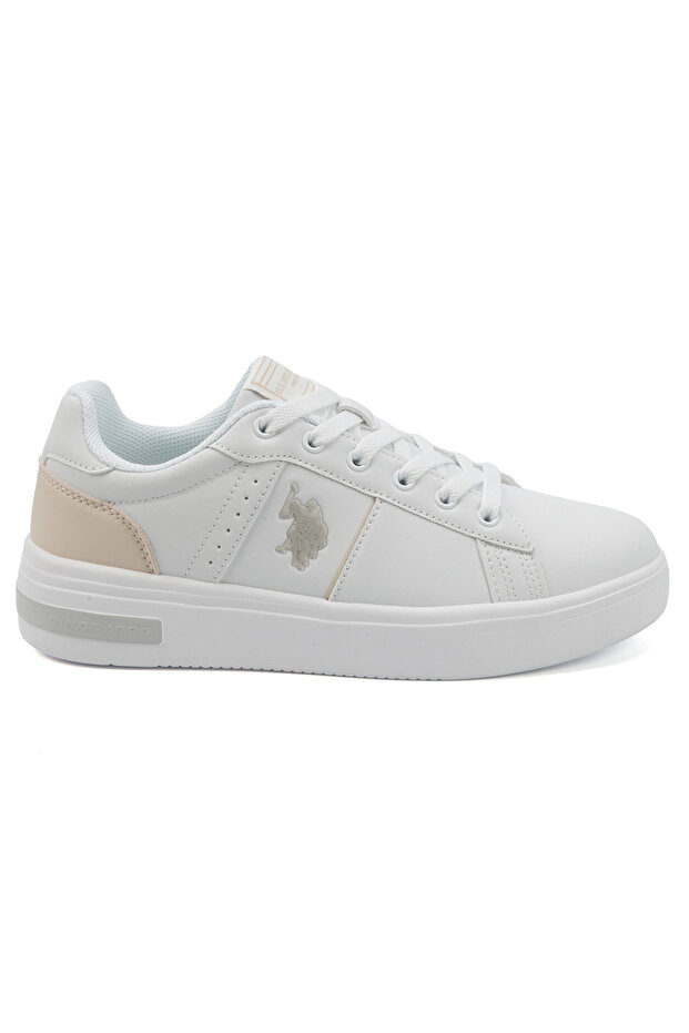 Women's White Low-Top Sneakers - Lightweight Modern Design for All-Day Comfort