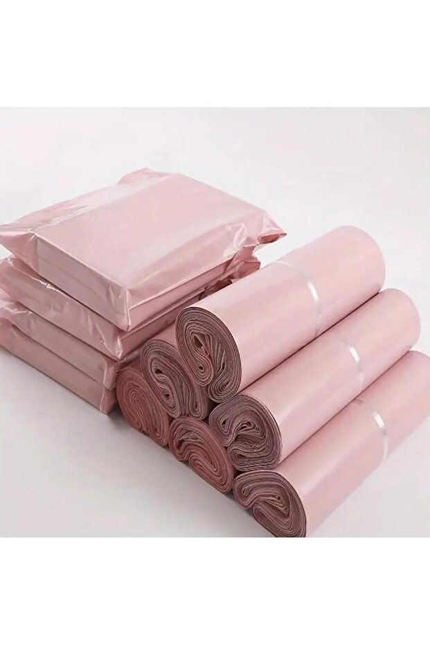 Kargo Poşeti, E ticaret Poşeti, Paketleme Poşeti, Cepsiz Kargo Poşeti, Pembe 17x30 (100 Adet) - 1