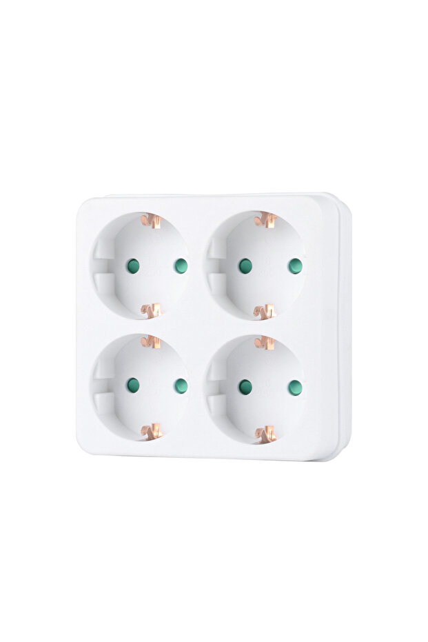 0104A Double Schuko AdapterSocket without Cable,3680W Max 250V/16ASpace-saving Multiple Socket, Trip - 1