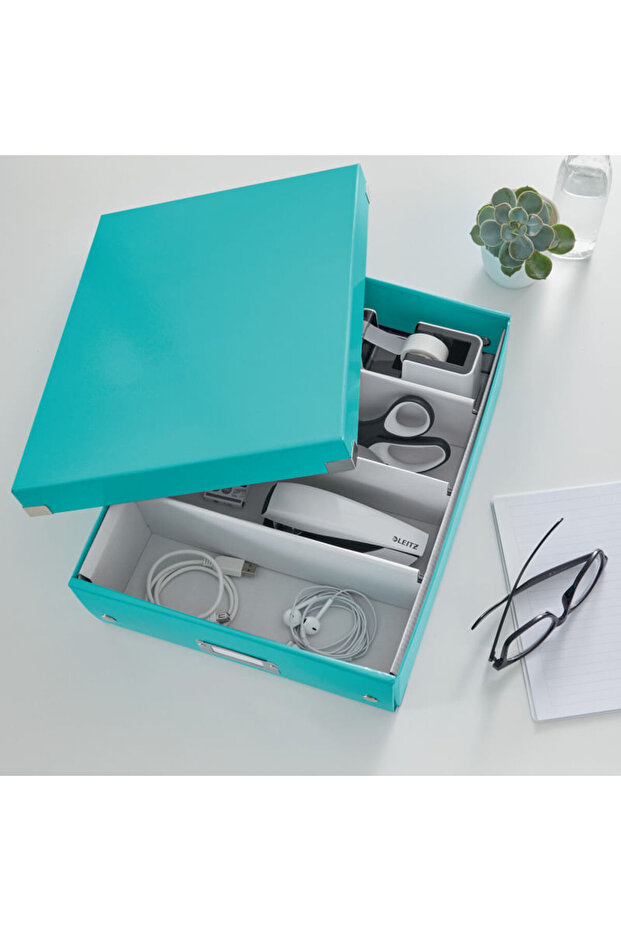 WOW Click&Store foldable laminated cardboard filing box with lid - 12