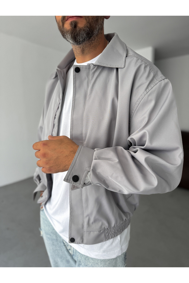 Taş Düğmeli Mevsimlik Basic Ceket STK-7045 - 4