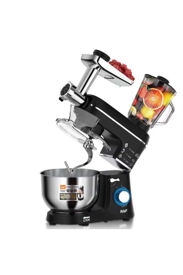 Hoffmans 3 in 1 Food Processor - 1600W, 8L, Mixer, Blender, Chopper, Multifunctional - 2