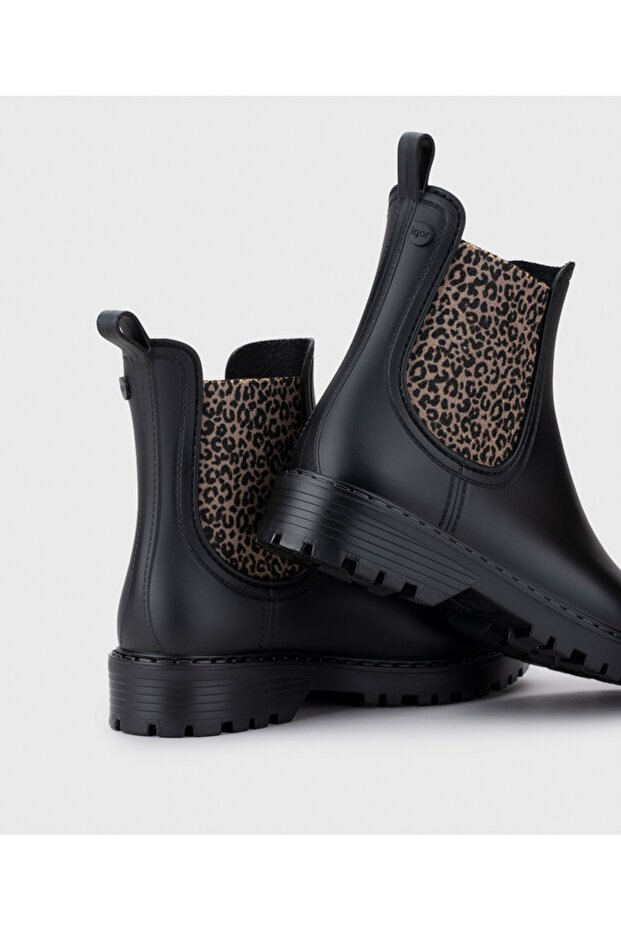 W10331 TRAK BASIC LEO Siyah Kadın Yağmur Botu - 4