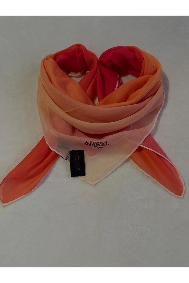 Mükemmel Renk Geçişlerine Sahip Soft Pamuk Çift Renkli Eşarp 90*90cm - 1