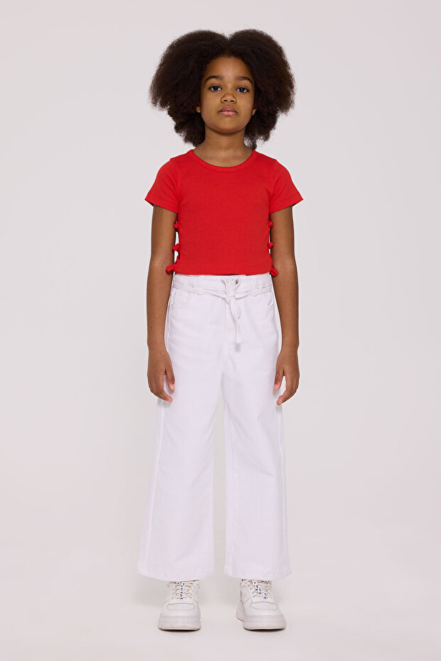 Girl White Trousers - 1
