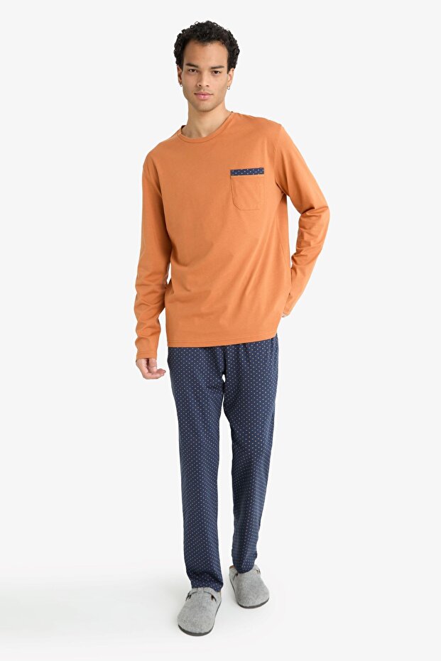 Pijama Takımı Regular Fit Uzun Kollu Üst Uzun Alt G2645AX25WN - 1