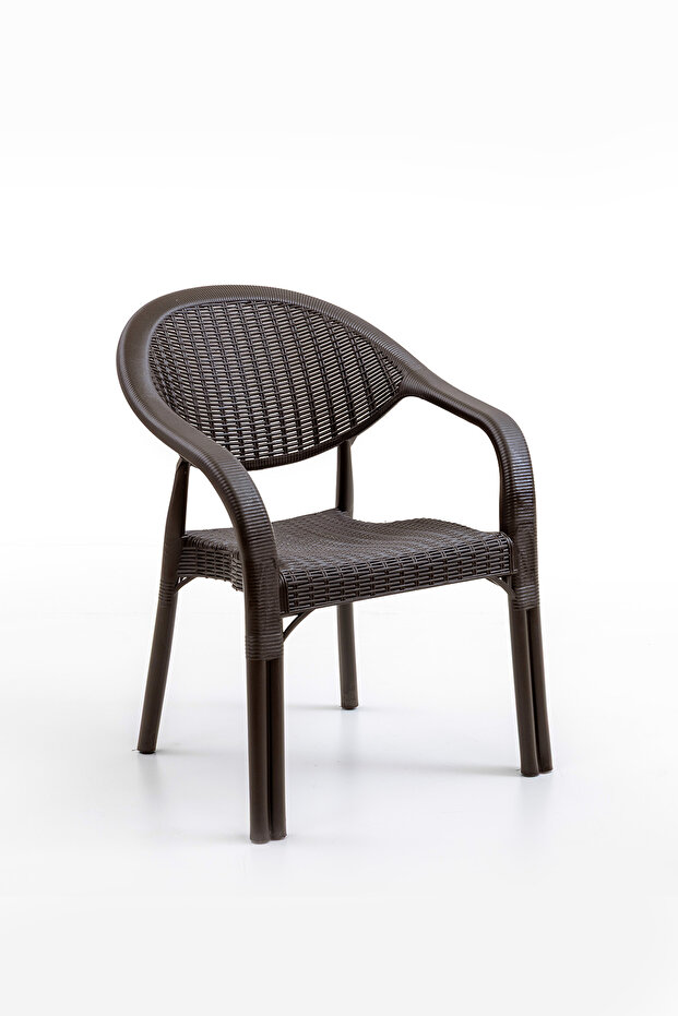 Bamboo 2'li Rattan Sandalye Kahve - 3