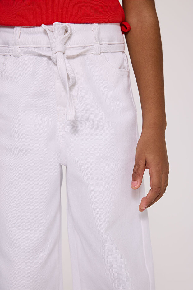Girl White Trousers - 3