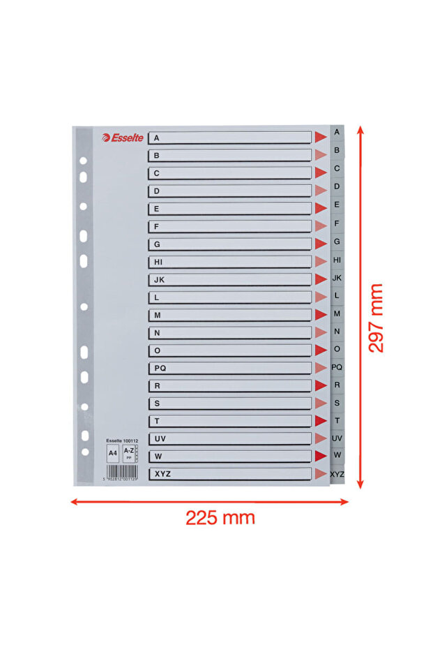 Plastic index A4 index A-Z - 2