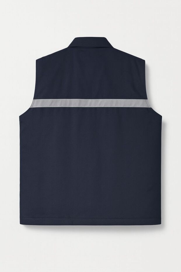 16x12 Gabardin Çıkma Kollu Çıkma Astarlı Kapitoneli Reflektörlü İş Montu 4 Cepli - 4