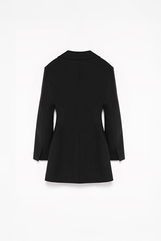 Siyah Ceket Elbise - 8