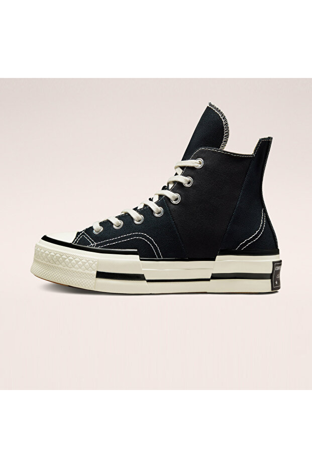 High Chuck 70 Plus Canvas Unisex Siyah Sneaker - 4